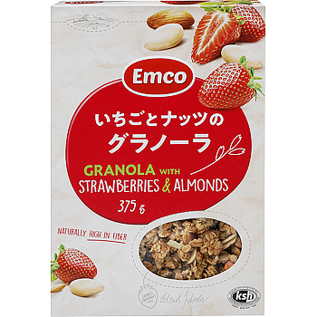 Emco Granola with Strawberries and Almonds