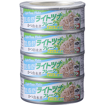 低脂肪　ライトツナフレーク缶(かつお水煮)