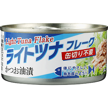 ライトツナフレーク缶(かつお油漬)