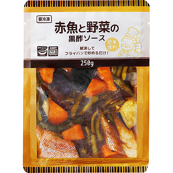 赤魚と野菜の黒酢ソース