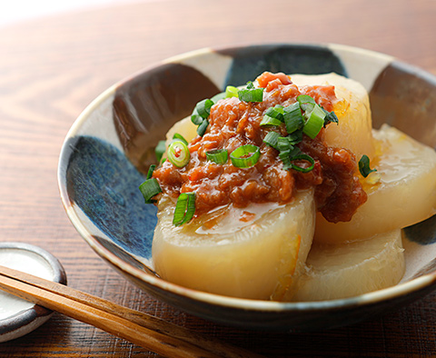 大根の肉味噌あんかけ~柚子風味~
