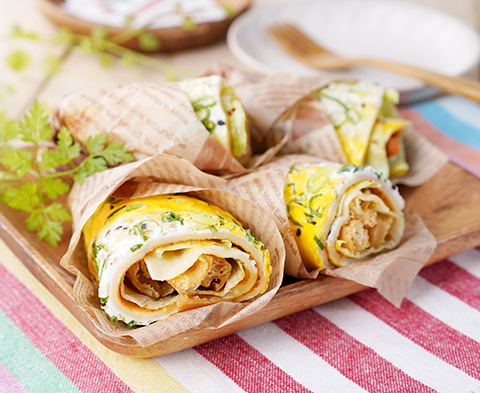 中華風ザクもちおかずクレープ