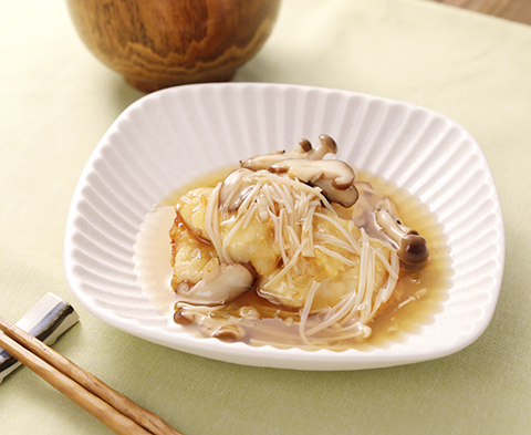 白身魚フライの和風きのこあんかけ