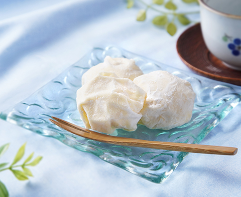 ライスペーパーでアイス大福